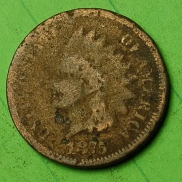 Other - 🌞🐶👀🌟1875 Indian Head Cent Penny 1c Lot X66🌟👀🐶🌞 WHOA!!! RARE!!